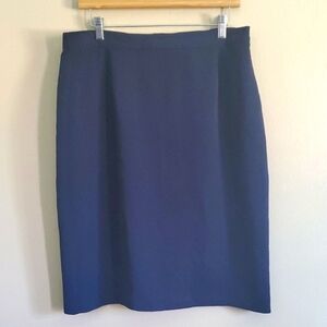 Ingenuity Brand Chic Navy Lined Business Skirt for Women